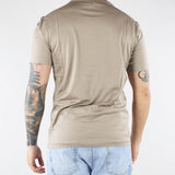 T-shirt Beige in misto lyocell e cotone con logo al fondo EM006691AF10017 U8049 EMPORIO ARMANI 