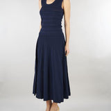 Gonna Blu in maglia di viscosa pointelle RA6053MA89R 93713 BLUGIRL 