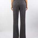 Pantaloni flare Nero-Bianco microfantasia PT1379540266 999 SEVENTY 