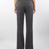 Pantaloni flare Nero-Bianco microfantasia PT1379540266 999 SEVENTY 