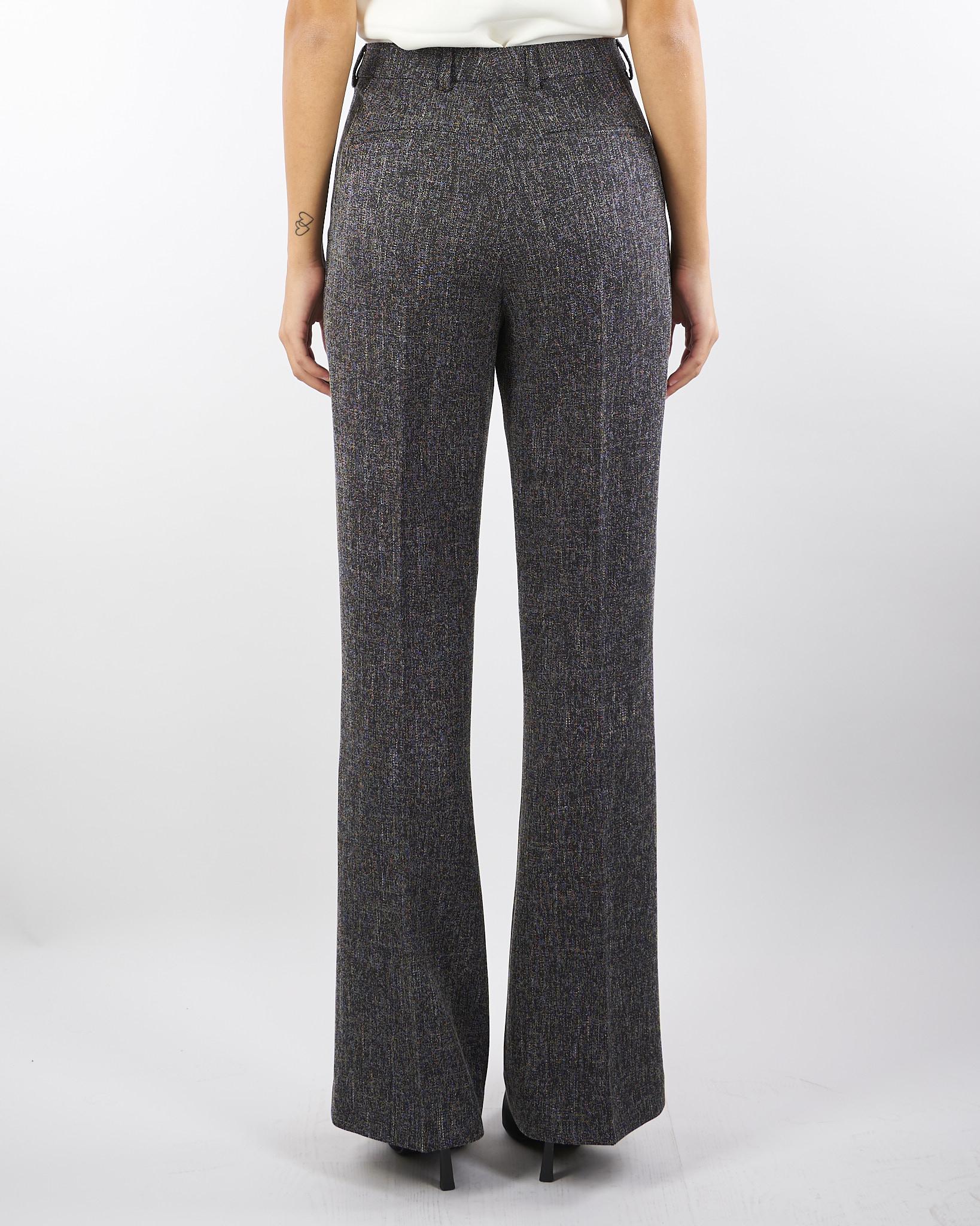 Pantaloni flare Nero-Bianco microfantasia PT1379540266 999 SEVENTY 