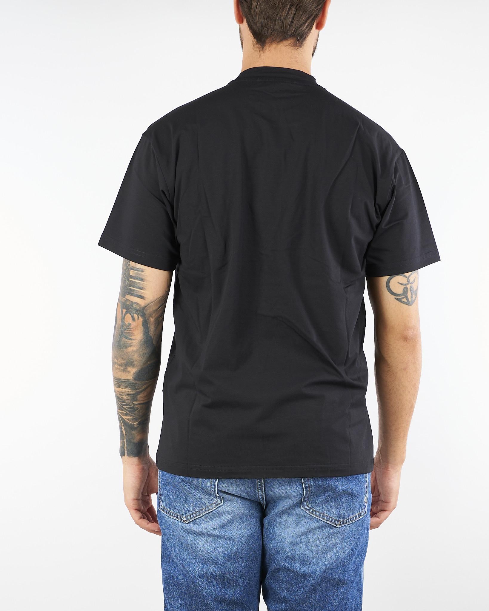 T-shirt basic Nero in cotone L1TFW25266574 D001 LOW BRAND 