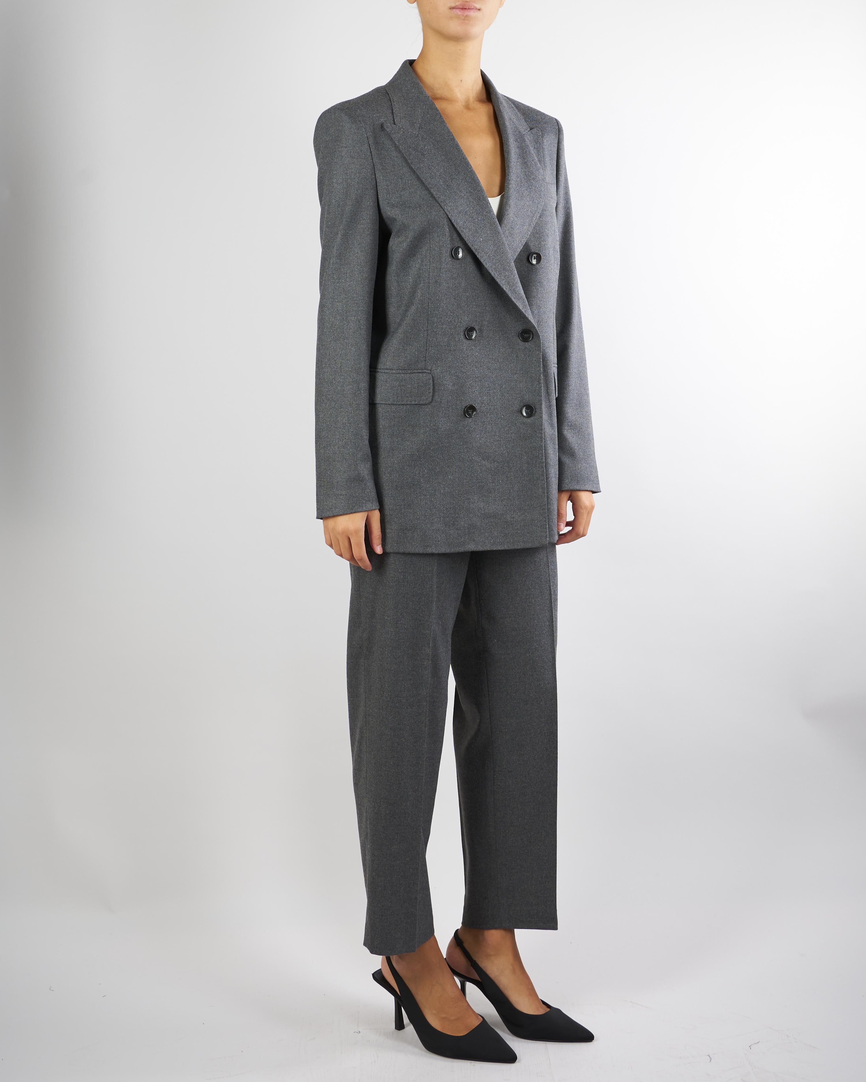 Giacca Grigio doppiopetto in flanella GI091610540261 922 SEVENTY 