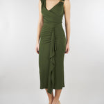Abito Verde midi in jersey di viscosa MSTAUREO 1 MAX MARA STUDIO 