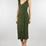 Abito Verde midi in jersey di viscosa MSTAUREO 1 MAX MARA STUDIO 