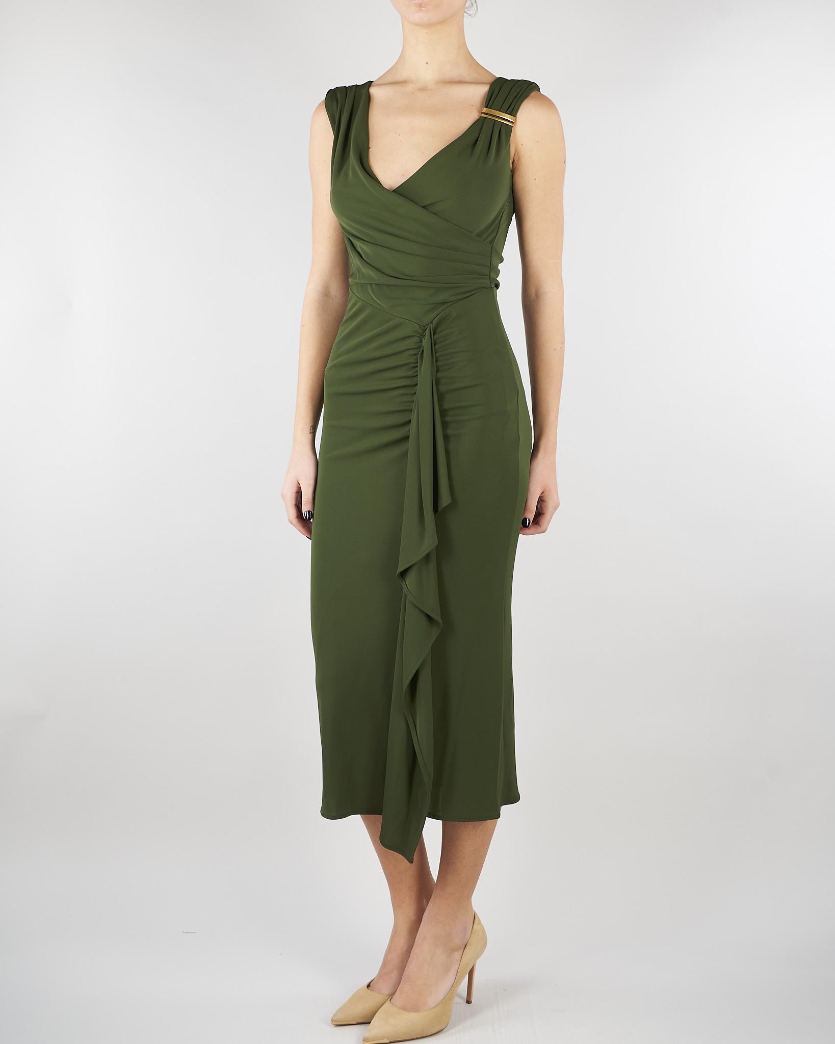Abito Verde midi in jersey di viscosa MSTAUREO 1 MAX MARA STUDIO 