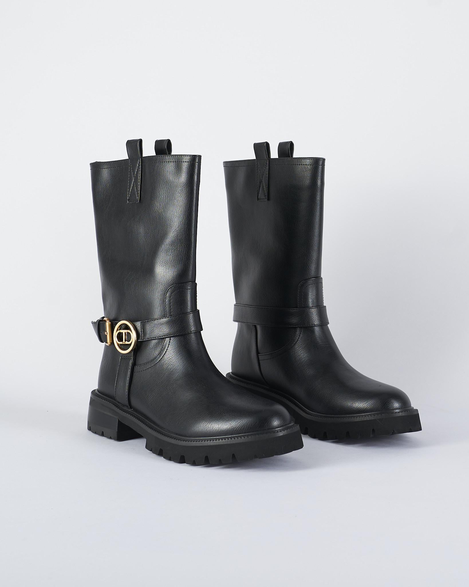 Stivaletti con cinturino e morsetto Oval T TCP192 6 TWIN SET 