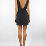 Mini abito Nero in crêpe stretch con bottoni gioiello AB79856E2 110 ELISABETTA FRANCHI 