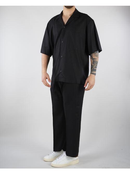 Camicia Nero in lino CA3637 9 I'M BRIAN 