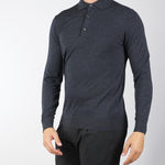 Maglia Polo Antracite in pura lana merinos DK97083 95 DIKTAT 