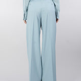 Pantalone Acqua palazzo in tela di lana