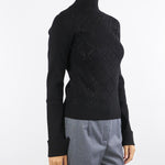 Maglia Nero Fitted con strass RF5114MS99E 22222 BLUGIRL 