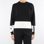 Maglia Nero-Milk in viscosa con bande lucide MK01S56E2 EF3 ELISABETTA FRANCHI 