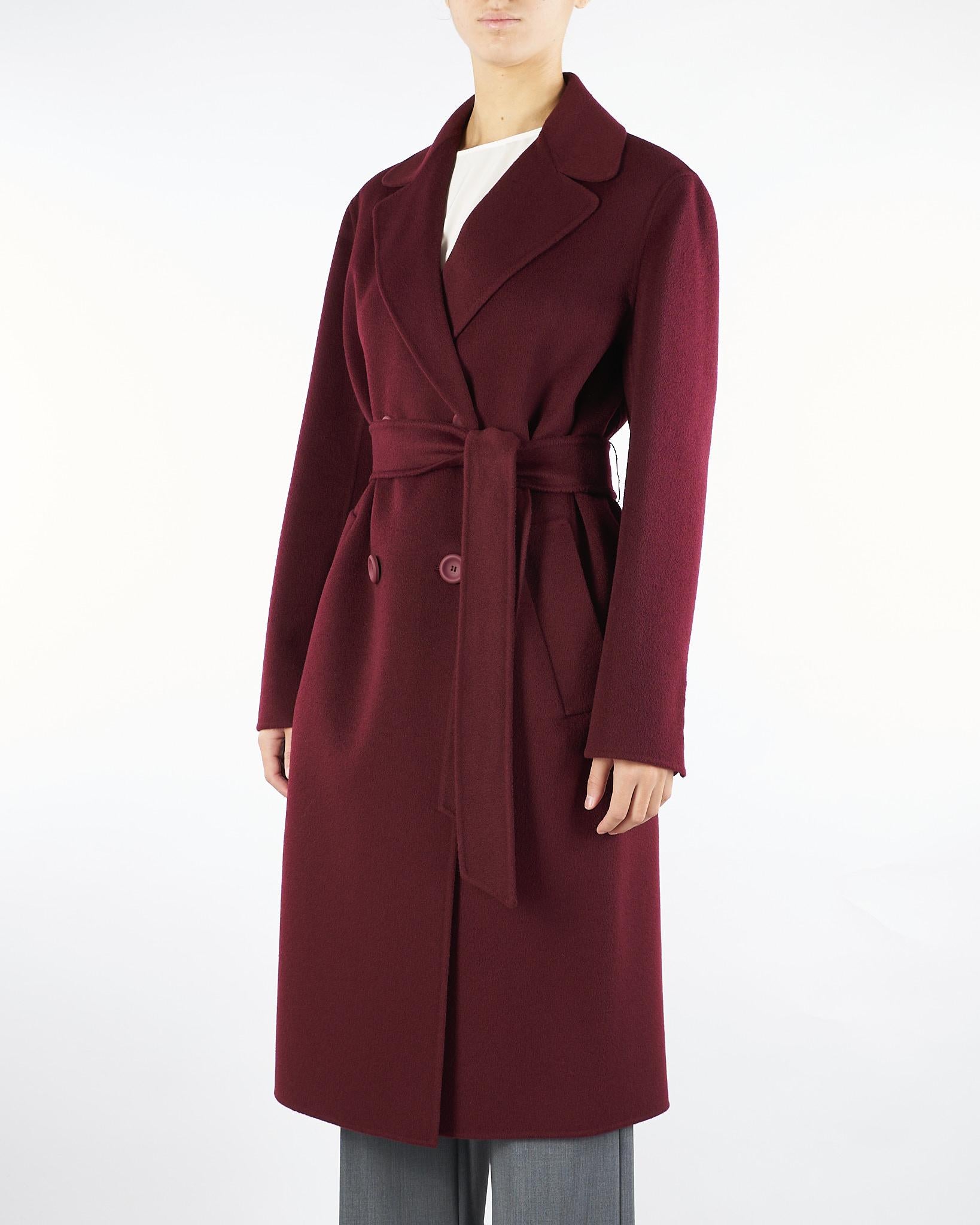 Cappotto a vestaglia Bordeaux in pura lana e cashmere CANNETI 30 MAX MARA STUDIO 