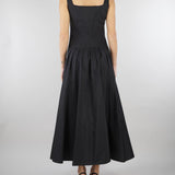 Abito Nero in popeline con gonna ampia MSTFELTRE 4 MAX MARA STUDIO 