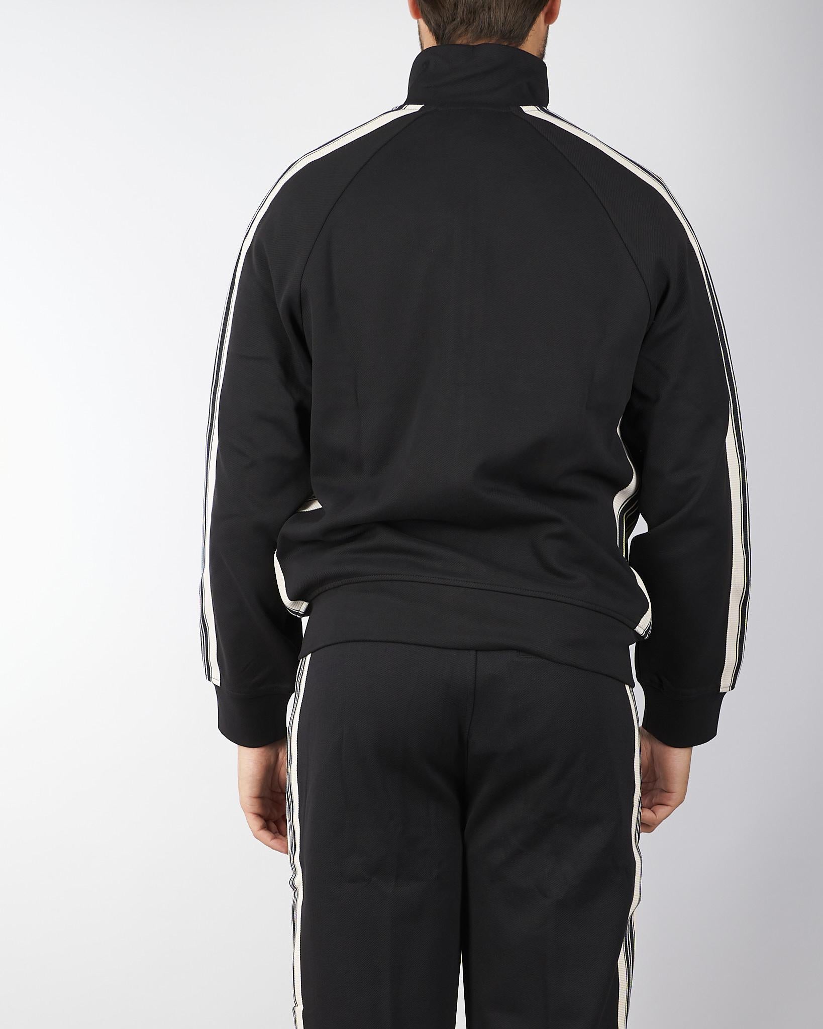 Felpa Nero full zip in jersey con bande a contrasto EM002872AF134880 UC001 EMPORIO ARMANI 