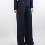 Pantaloni Blu in maglia con bottoni gioiello RF5260MA41R 93812 BLUGIRL 