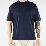 T-shirt Blu in jersey lucido F0134054 6685 PAOLO PECORA 