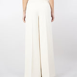 Pantaloni a palazzo in crêpe fluido