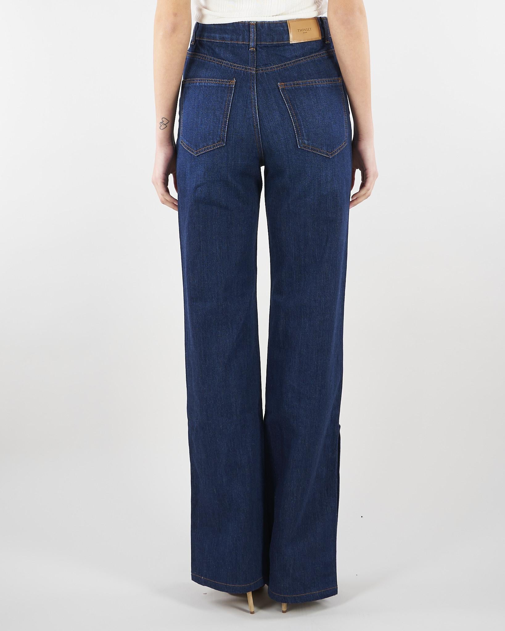 Jeans Denim flare con bottoni gioiello TP2702 12230 TWIN SET 