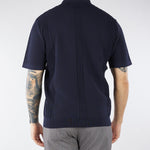 Polo jacquard Blu in maglia lavorata A027F300 6685 PAOLO PECORA 