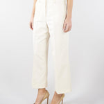 Pantalone Crema in canvas di cotone e lino WKDZIRCONE 1 MAX MARA WEEKEND 