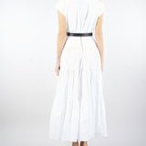 Abito chemisier in cotone con balze