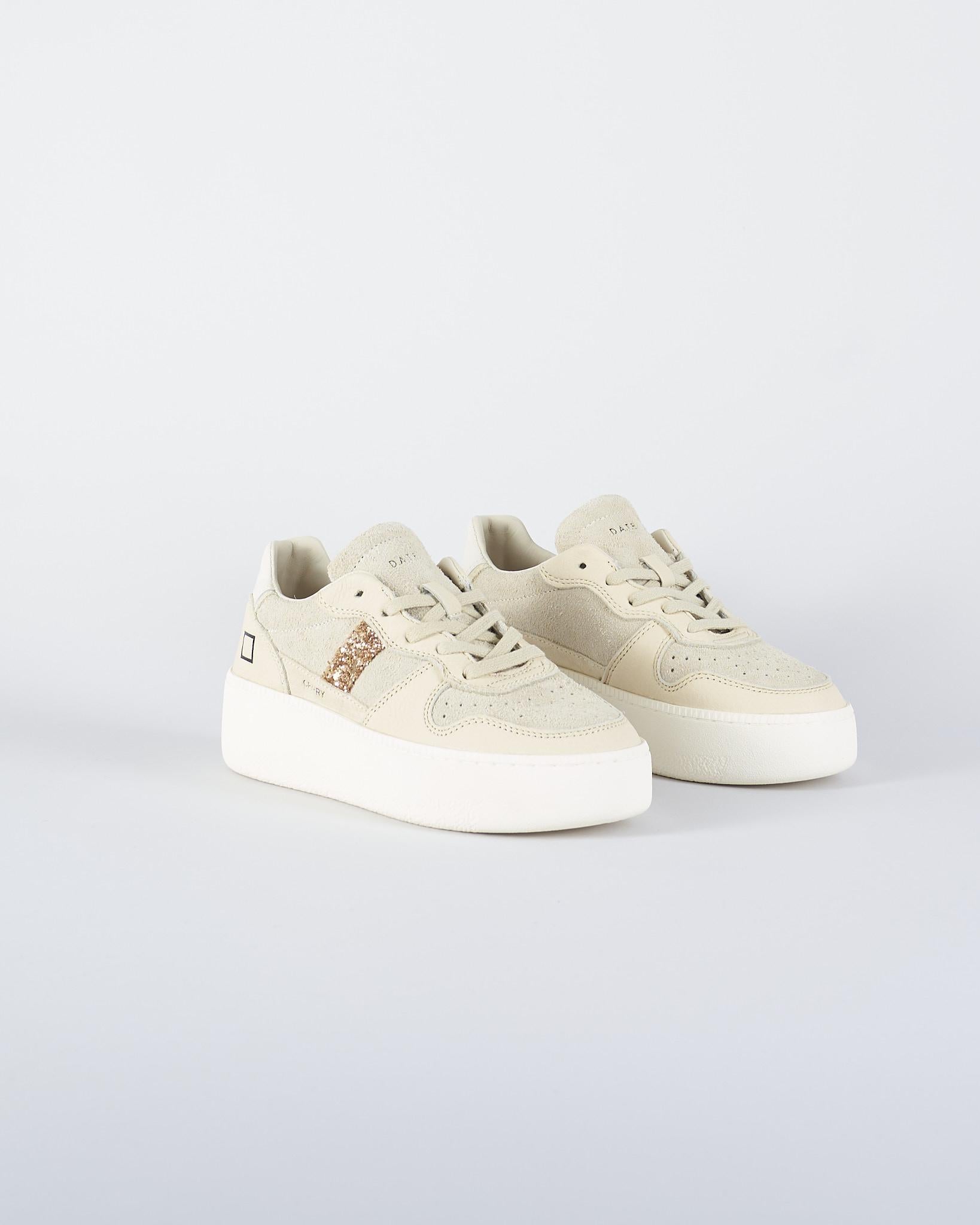 Sneakers Court Platform Hairy Beige W431CPHABI BI DATE 