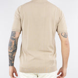 Maglia Sabbia jacquard in cotone ice crèpe