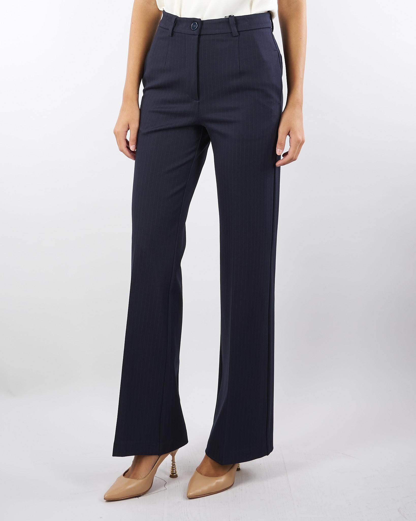 Pantalone gessato con gamba dritta TF0264 89 VICOLO 