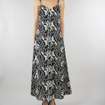 Slip dress Nero-Bianco in mussola ricamata PBPCAMINO 6 PENNY BLACK 