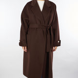 Cappotto Coffee in panno di lana double CP68D56E2 EA3 ELISABETTA FRANCHI 