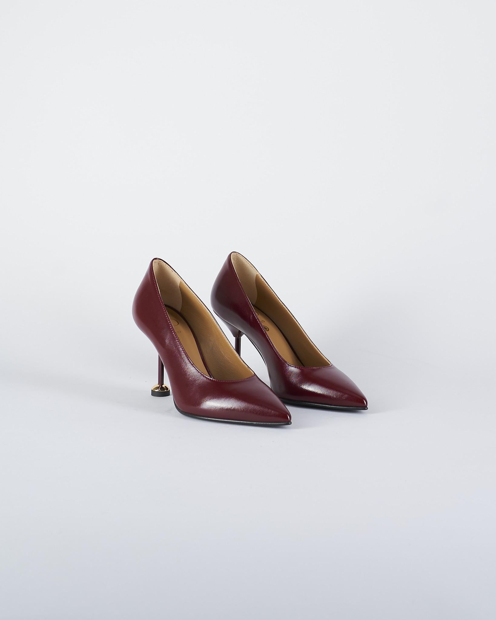 Decollette Bordeaux in pelle 114 85 WO MILANO 