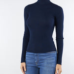 Maglia lupetto Blu a coste in lana TT3111 11956 TWIN SET 