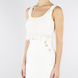 Top Avorio in maglia à jour TK74B61E2 360 ELISABETTA FRANCHI 