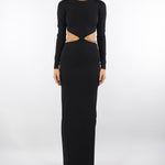 Abito Nero Red Carpet in maglia con snake gioiello AM24S56E2 110 ELISABETTA FRANCHI 