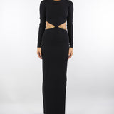 Abito Nero Red Carpet in maglia con snake gioiello AM24S56E2 110 ELISABETTA FRANCHI 