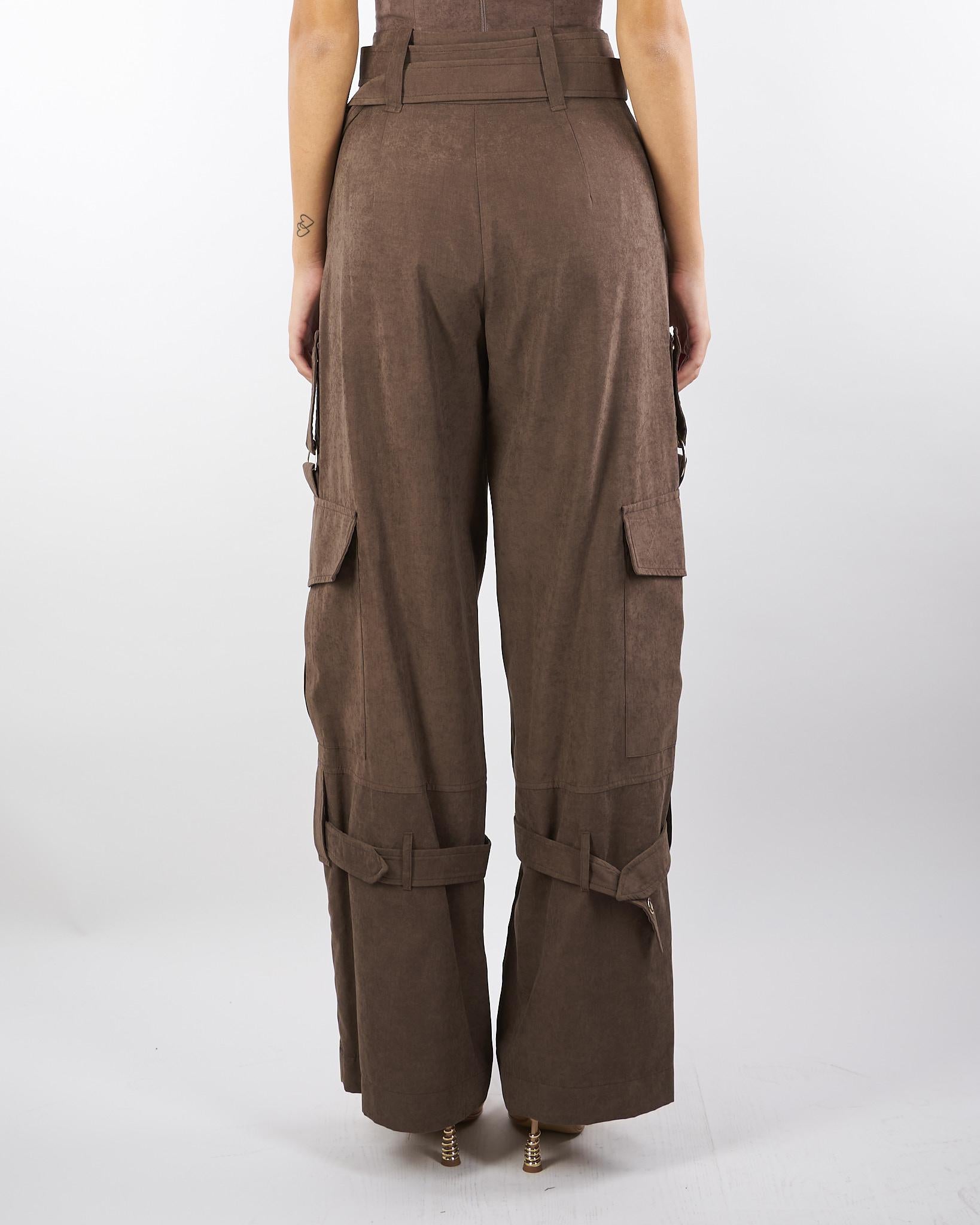 Pantalone Cargo Marrone wide leg PA255 80 BOHEMIAN VI 