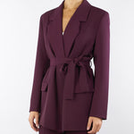 Giacca Bordeaux con cintura in vita TF0358 38 VICOLO 