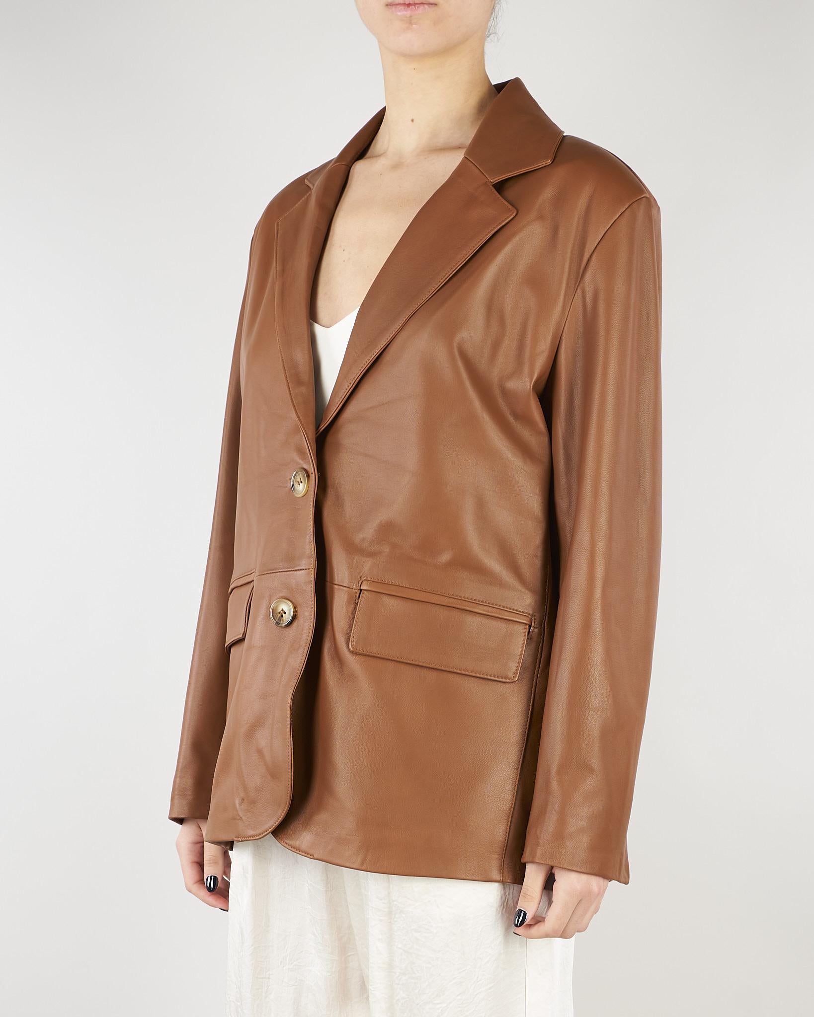 Blazer Cuoio in Vera Pelle TAB0178 66 VICOLO 