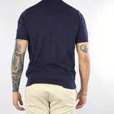 Polo Blu in filato di cotone