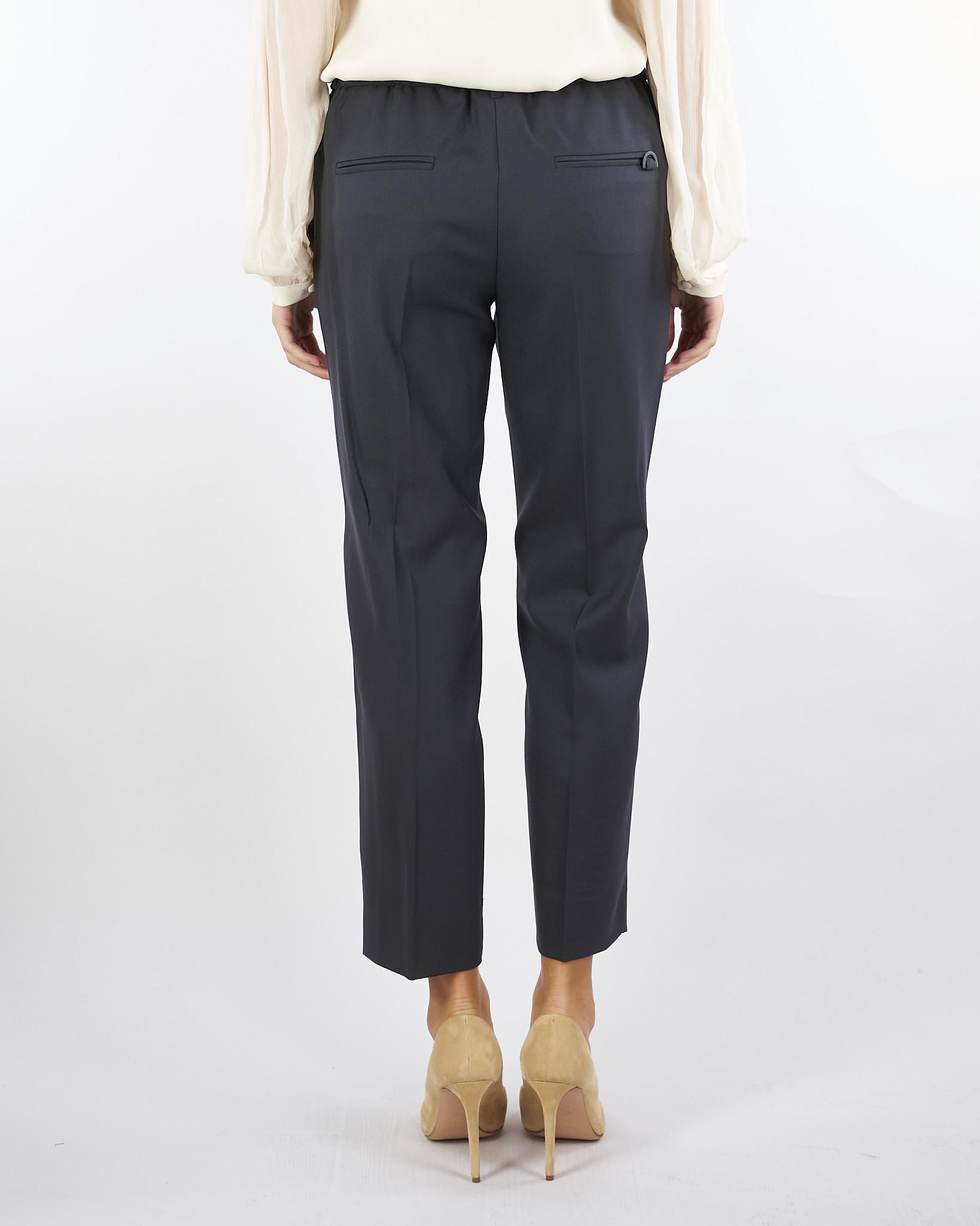 Pantalone Antracite slim in gabardina MATRICE 4 MARELLA 