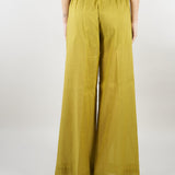 Pantalone Verde Olio wide leg in misto cotone SP5TZ010 2000 ICONA 
