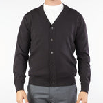 Cardigan Marrone in pura lana merinos finezza 16 A005F001 2358 PAOLO PECORA 
