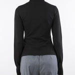 Maglia lupetto Nero in viscosa stretch RF5271MA41R 22222 BLUGIRL 