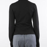 Maglia lupetto Nero in viscosa stretch RF5271MA41R 22222 BLUGIRL 