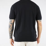 Maglia Nero in puro cotone con profili a contrasto A018F100 9000 PAOLO PECORA 