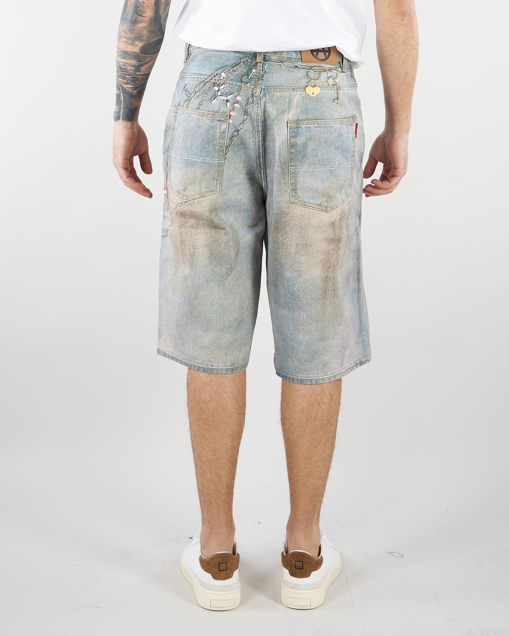Bermuda stampati in Denim HTEM822002 315 ACUPUNCTURE 