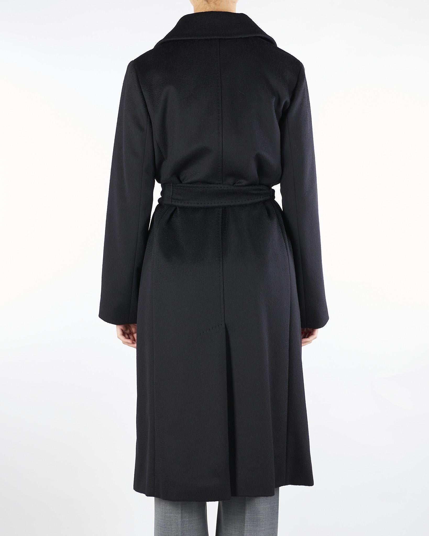 Cappotto Nero a vestaglia in lana BCOLLAG 13 MAX MARA STUDIO 