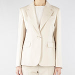 Blazer Crema in lana stretch WKDLAMINE 11 MAX MARA WEEKEND 